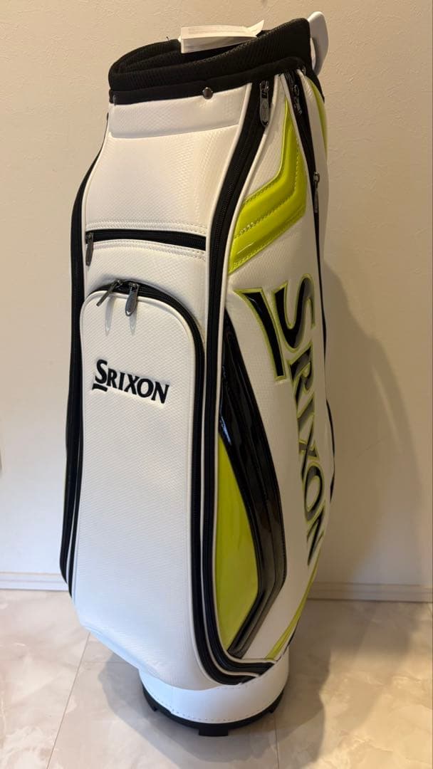 Srixon スタンド式キャディバッグ ホワイト/イエロー