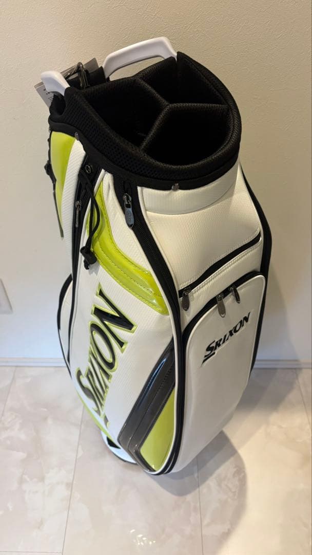 Srixon スタンド式キャディバッグ ホワイト/イエロー