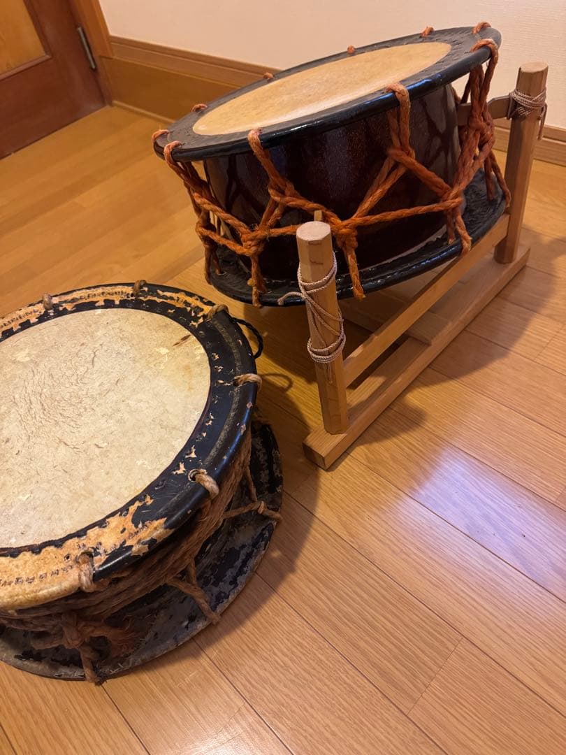 【貴重】和太鼓 大太鼓と小太鼓のセット