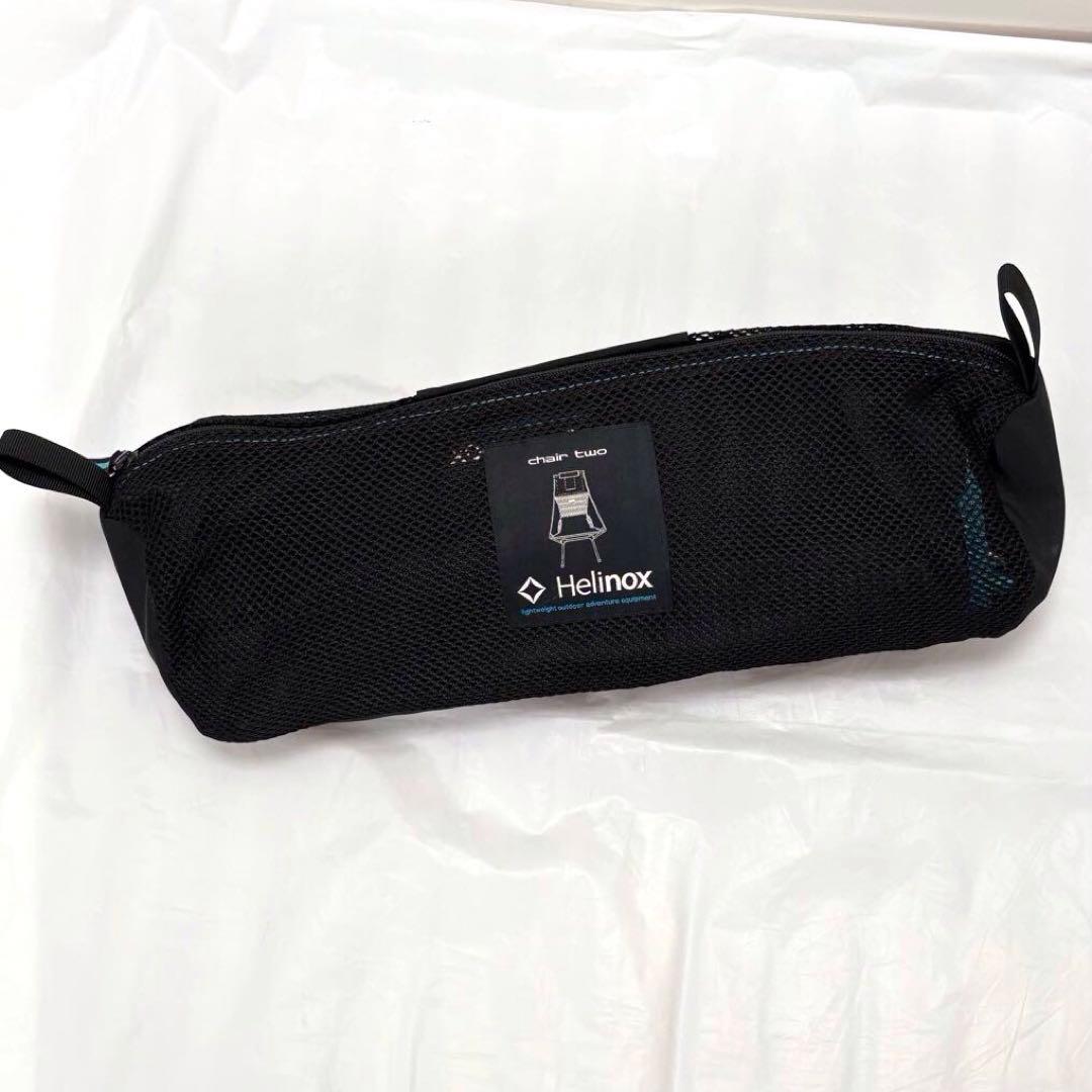 中古美品☆Helinox チェアツー ヘリノックス　ブルー　ブラック
