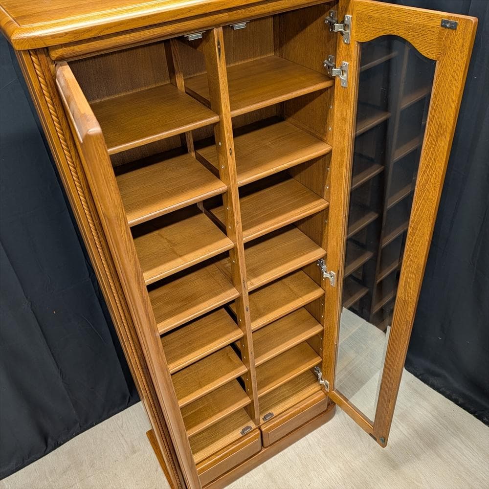 美品　出雲木工　オーク　本棚　本箱　書棚　ブックシェルフ　キャビネット　飾り棚