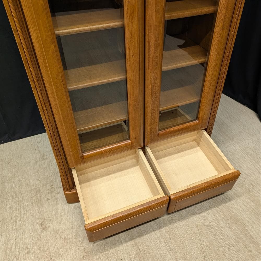 美品　出雲木工　オーク　本棚　本箱　書棚　ブックシェルフ　キャビネット　飾り棚