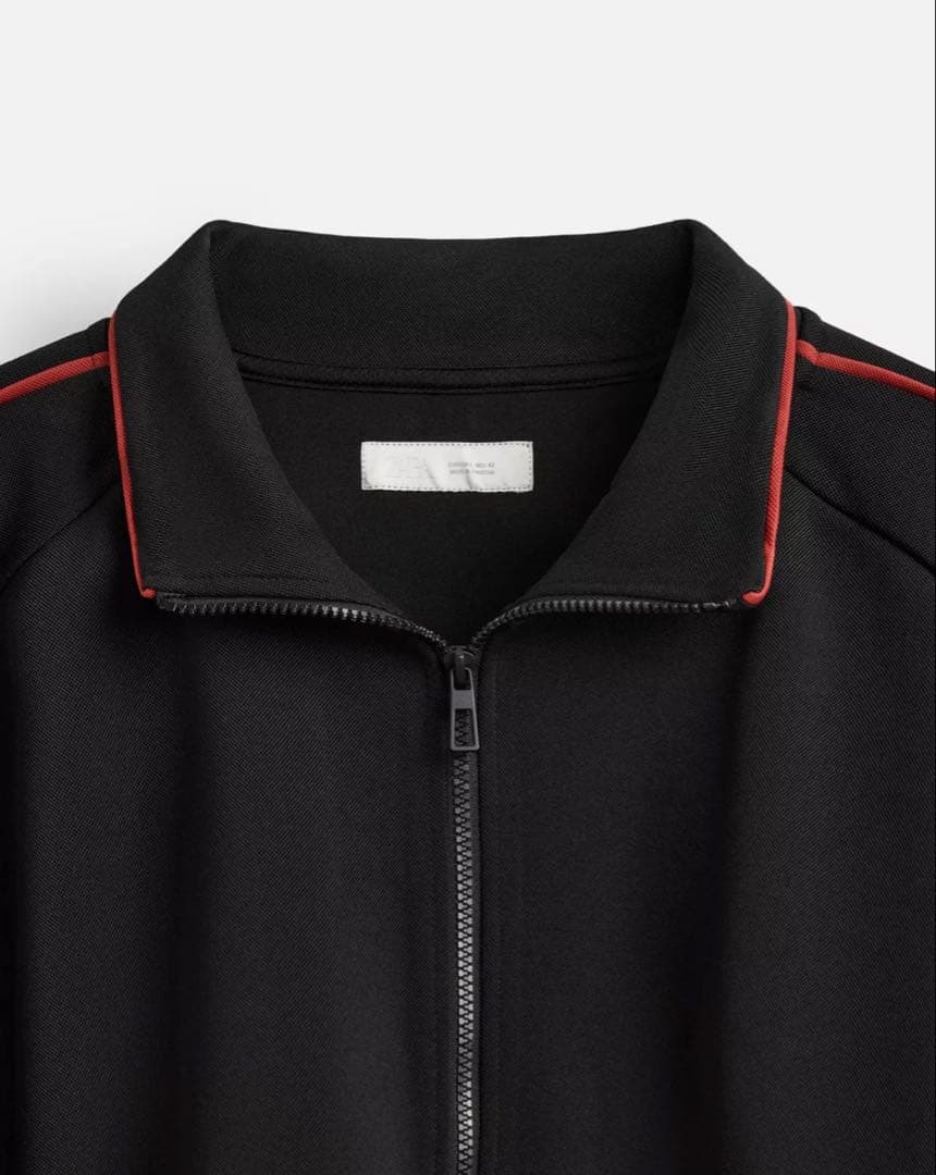 2175 新品　ZARA 完売品　レトロ　サッカー　ジャケット　ブラック　M