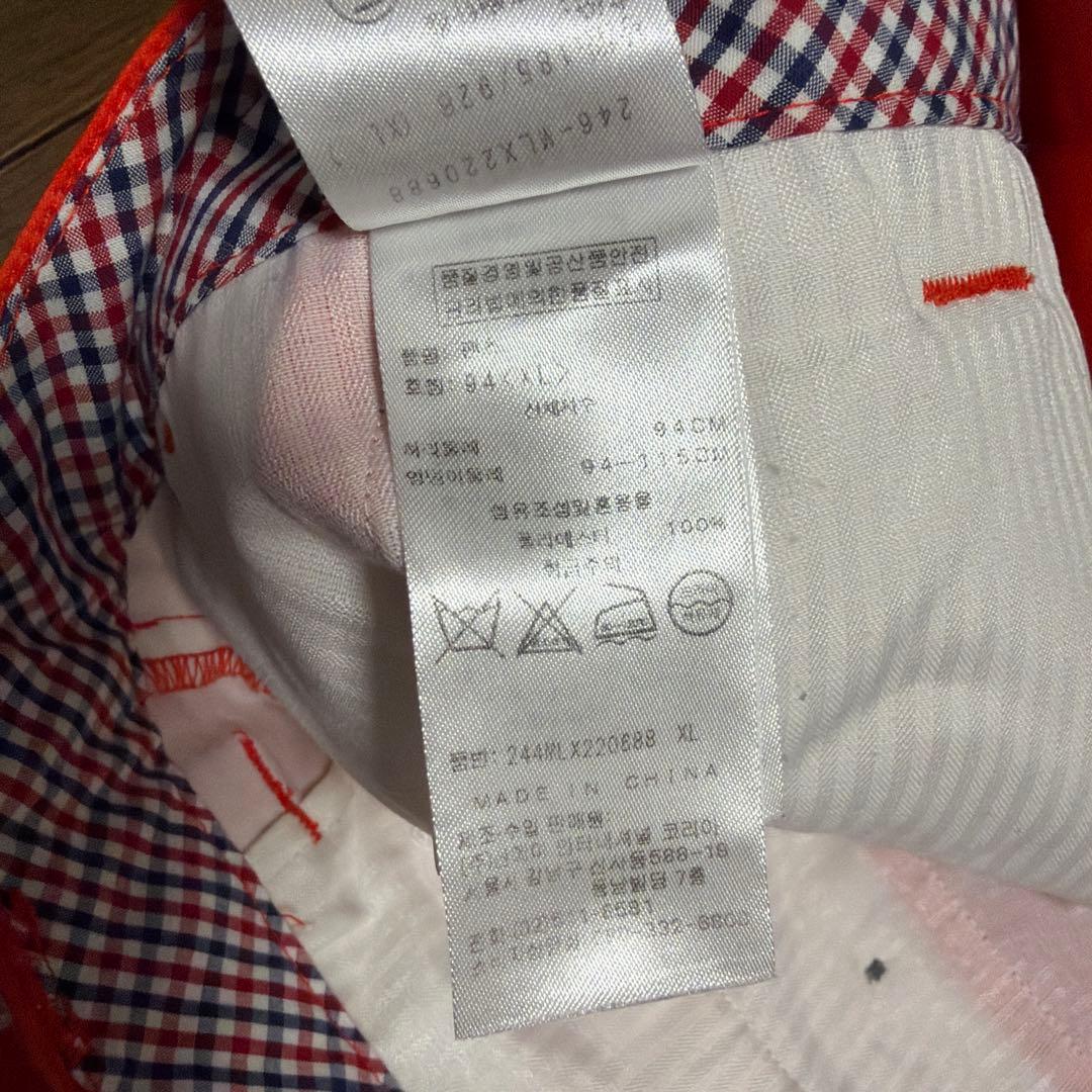 【値下】CallawayキャロウェイパンツXL/W94㎝ 希少 オレンジ系