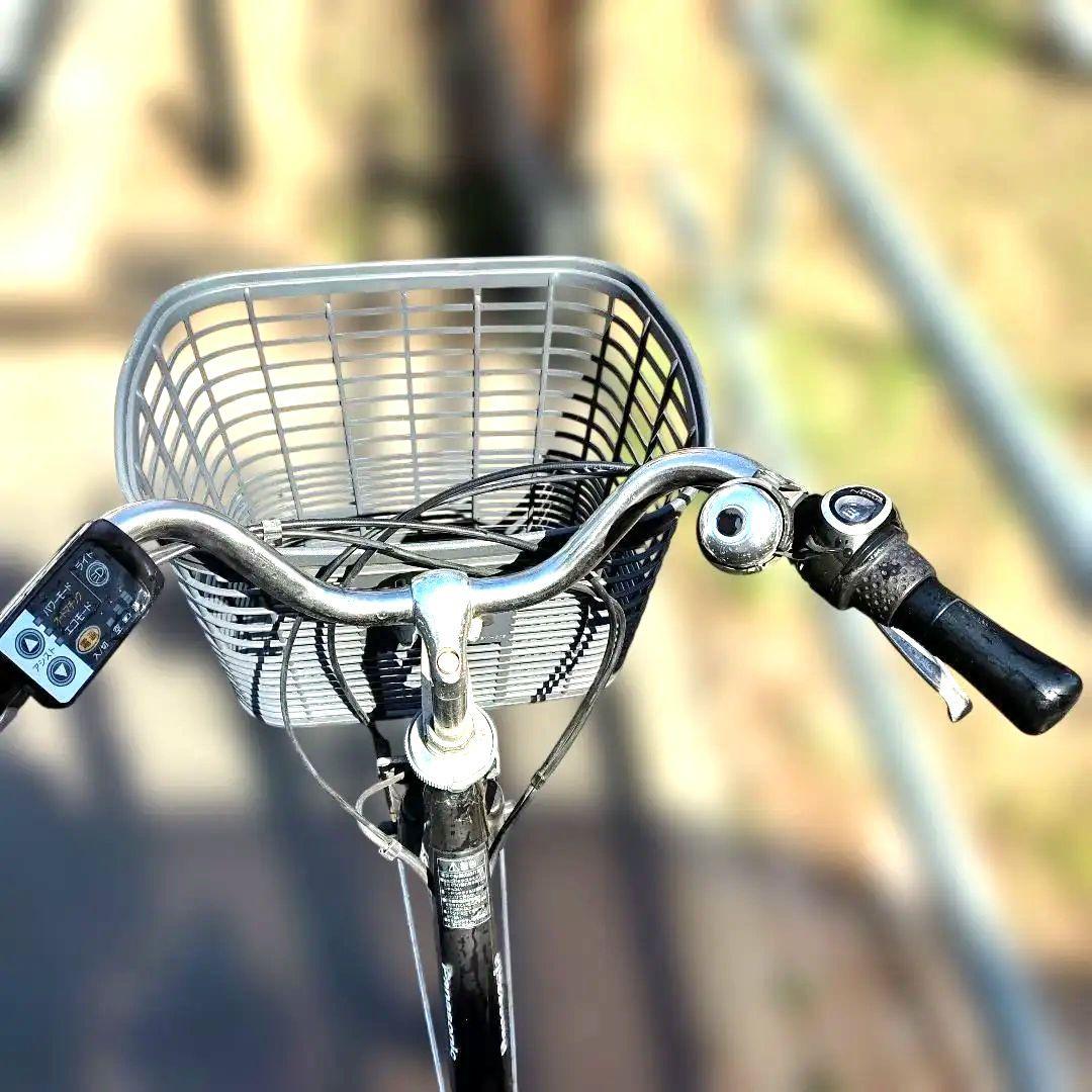 Panasonicビビ電動自転車 黒 前カゴ付 バッテリー バッテリー充電器付