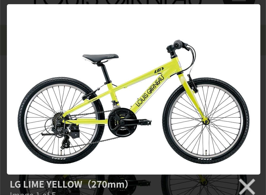 【直接受渡し可】ルイガノ LOUIS GARNEAU 22㌅ キッズ 自転車
