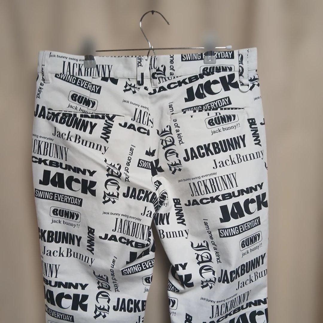 JACKBUNNY ロゴプリントパンツ ホワイト