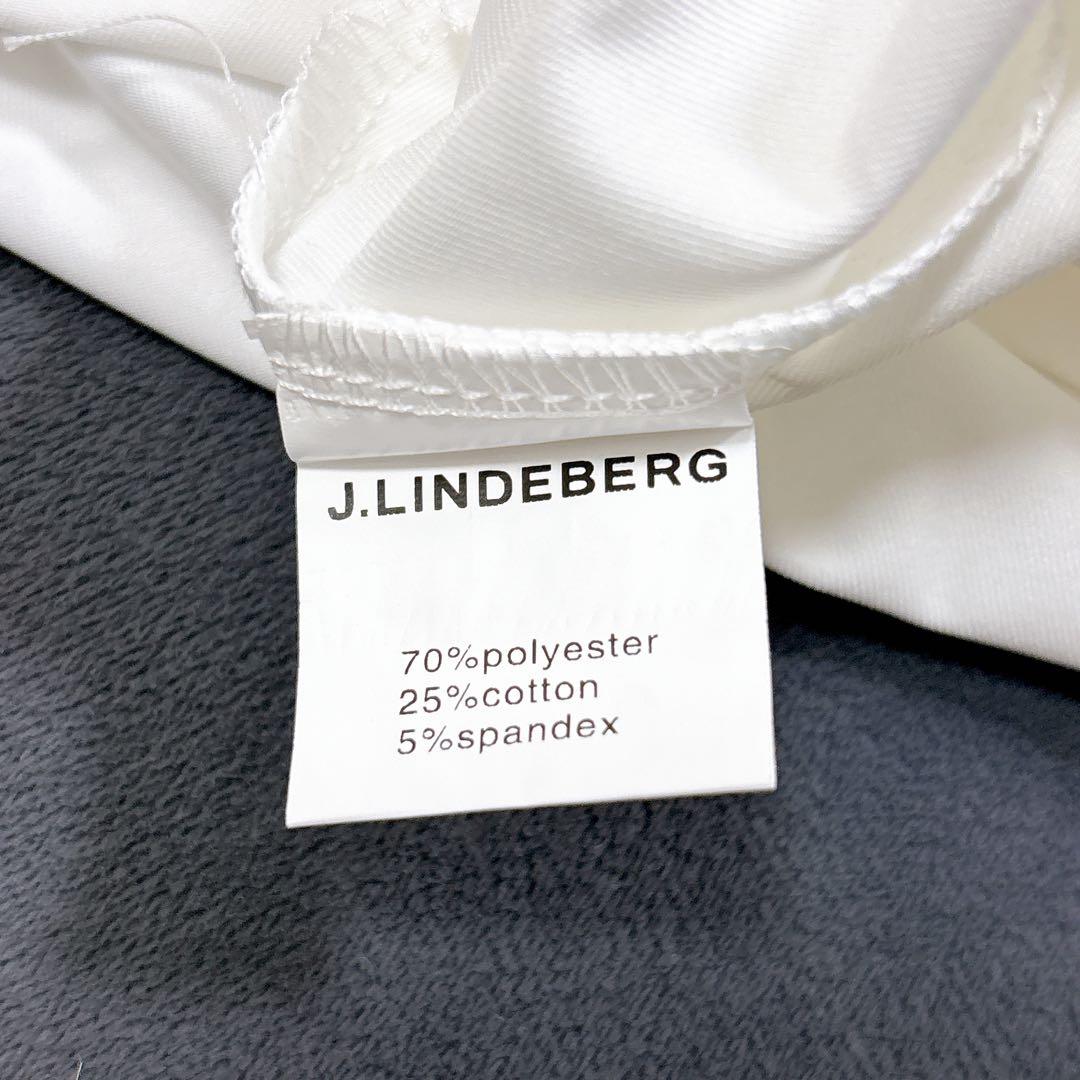 新品✨ J.LINDBERG ゴルフ メンズ ポロシャツ 2XL 白 水色