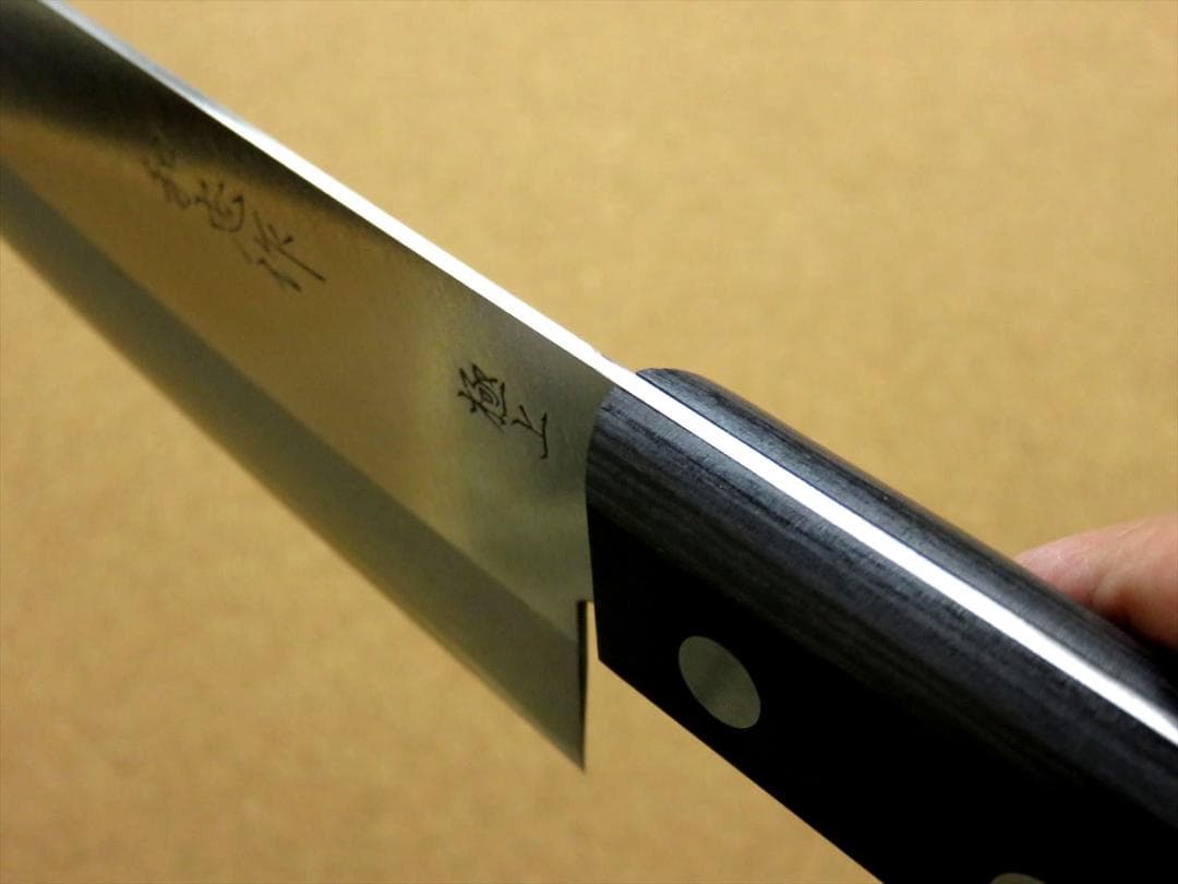 関の刃物 三徳包丁 170mm 鋼割込 白紙2号 炭素鋼 ハガネ 両刃 万能包丁