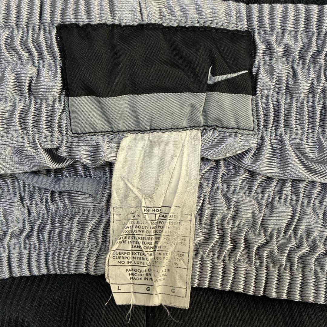 NIKE ナイキ バスケパンツ バスパン ハーフパンツ 刺繍ロゴ 黒 切替 L