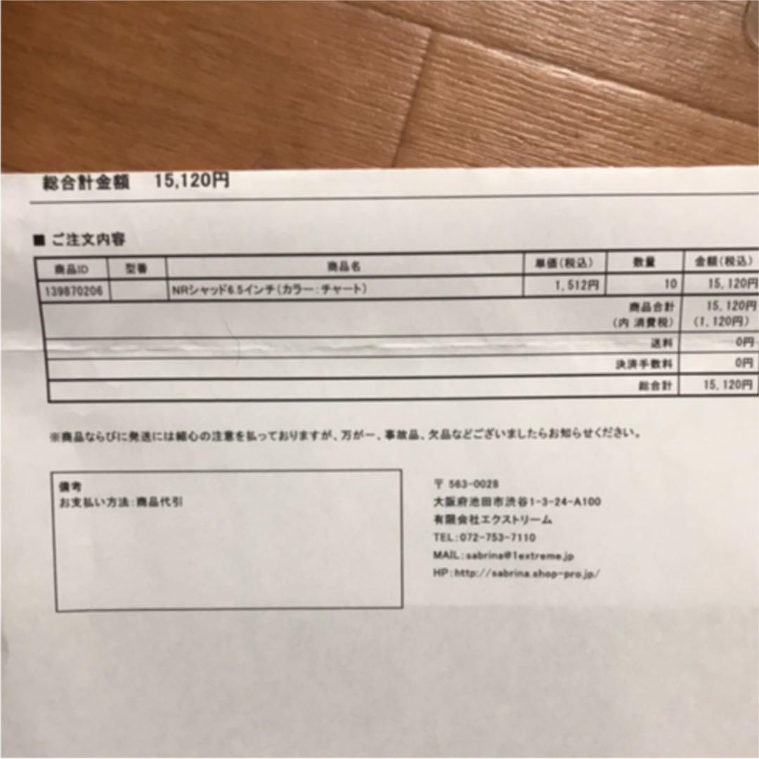 エクストリーム NRシャッド 6.5インチ 10セット