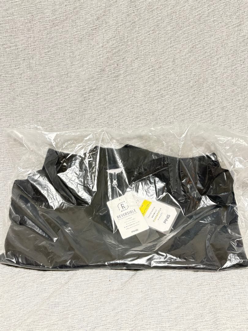 L ☆新品☆ ピン ニットブルゾン リバーシブル　レディース　ゴルフ　ブラック