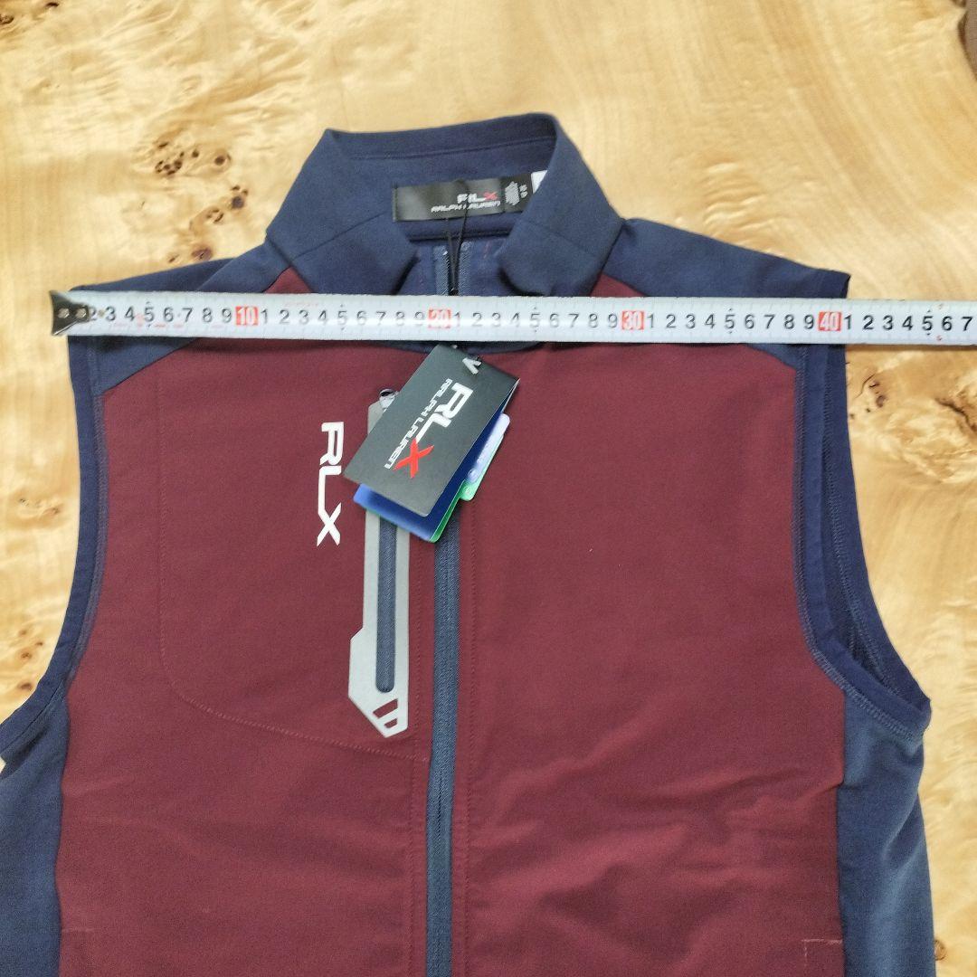RLX Ralph Lauren フルジップ ベスト US XS ボルドー