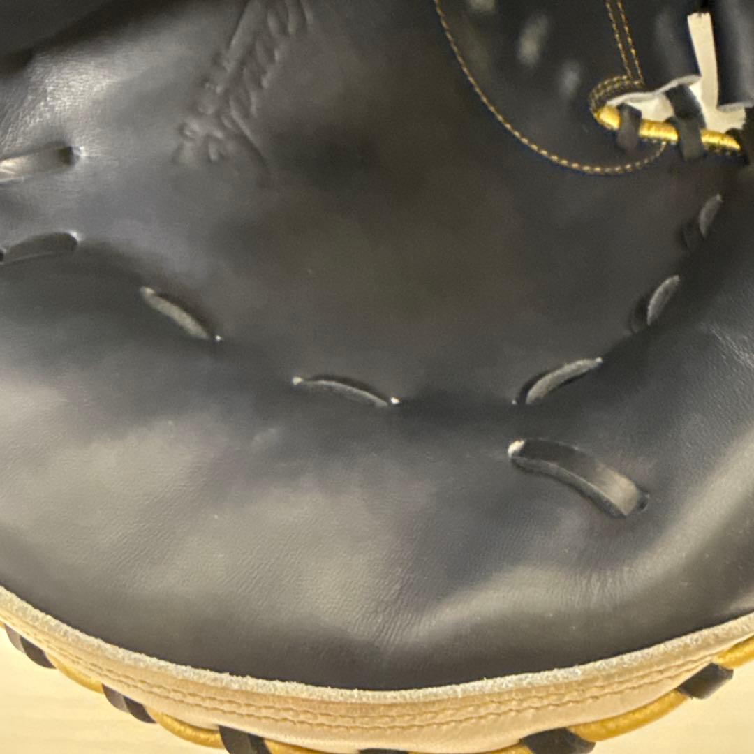 美品 金彩 激レア 40.Wilson軟式ミット オレンジ ネイビー ホワイト