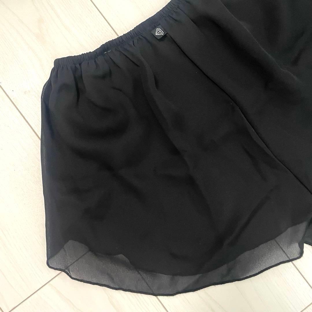 【美品】スカート風 バレエ ショートパンツ S 黒 お尻が隠れる 希少