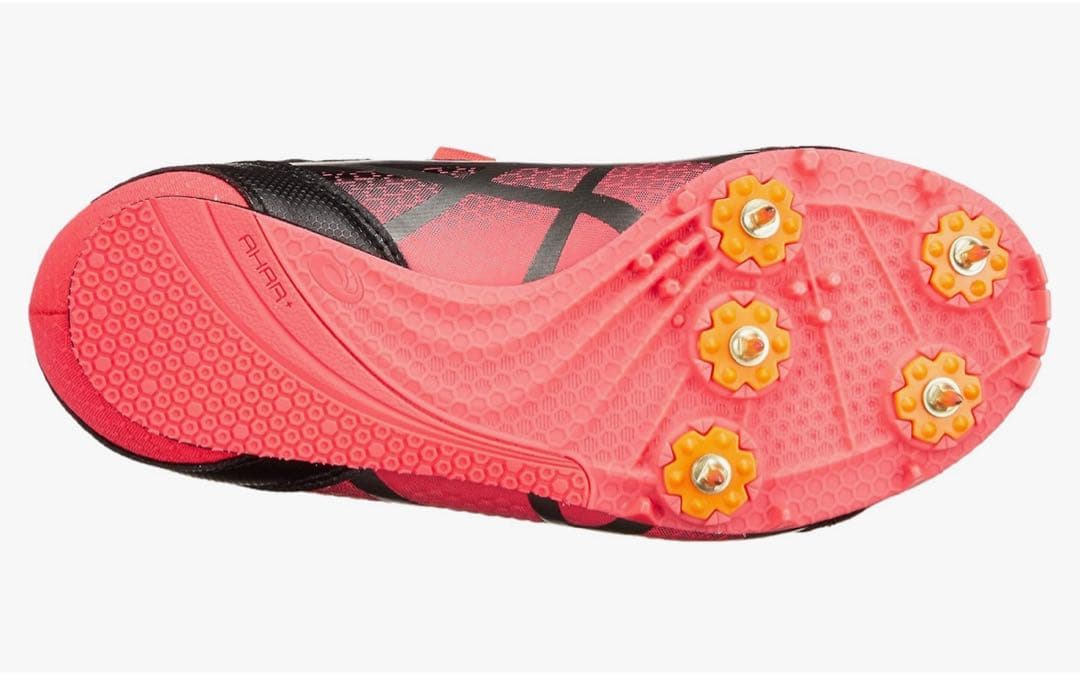 ASICS 陸上競技用スパイクシューズ 黒/ピンク