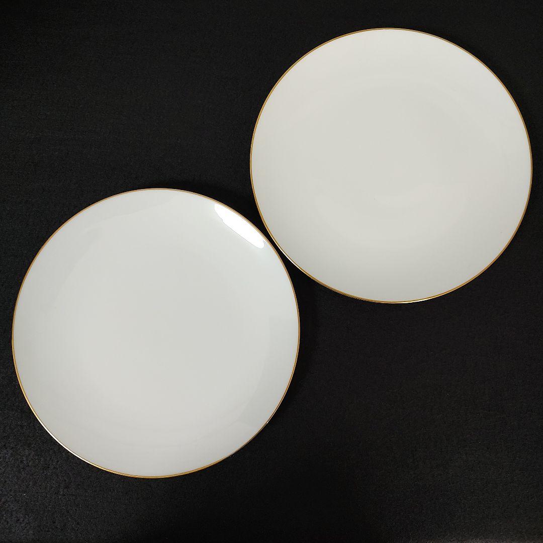 大倉陶園　ブルーローズマグ２客とゴールドライン23cmプレート2枚