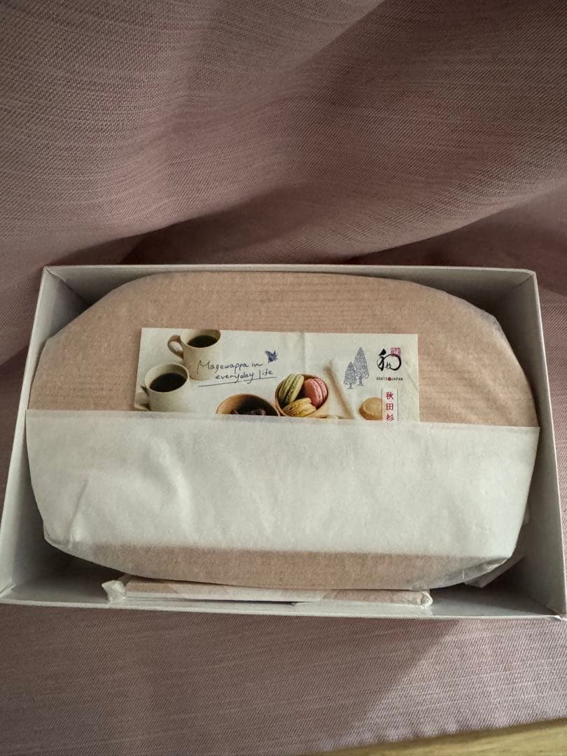 【未使用未開封】仕切り付 伝統的工芸品　大館曲げわっぱ　小判型弁当(小)