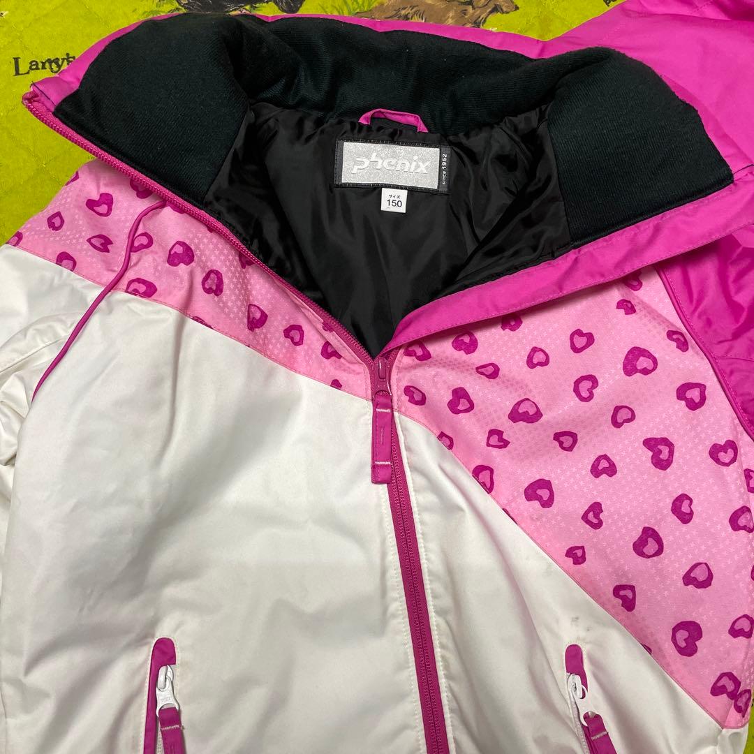 【美品】フェニックス スキーウェア上下セット150cm手袋付き