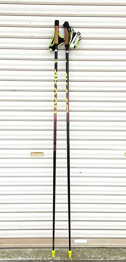 4KAAD クロスカントリースキーポール 145cm、140cm　2組セット