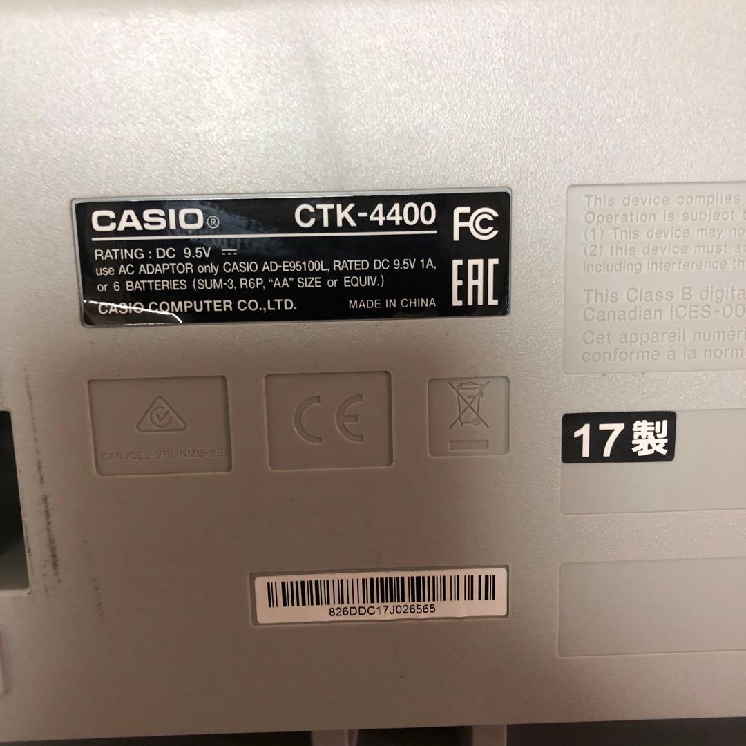 CASIO カシオ　CTK−4400電子ピアノ　キーボード　61鍵盤