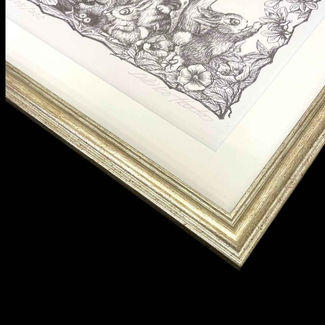 美品　ダヤン　池田あきこ　105/200　額入り　サイン入り　絵画