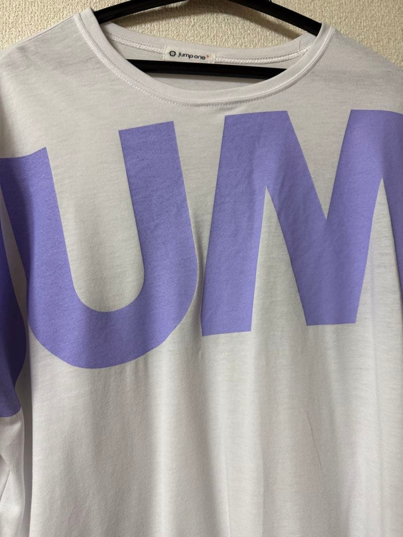 Jump One ホワイトパープルTシャツ Fサイズ