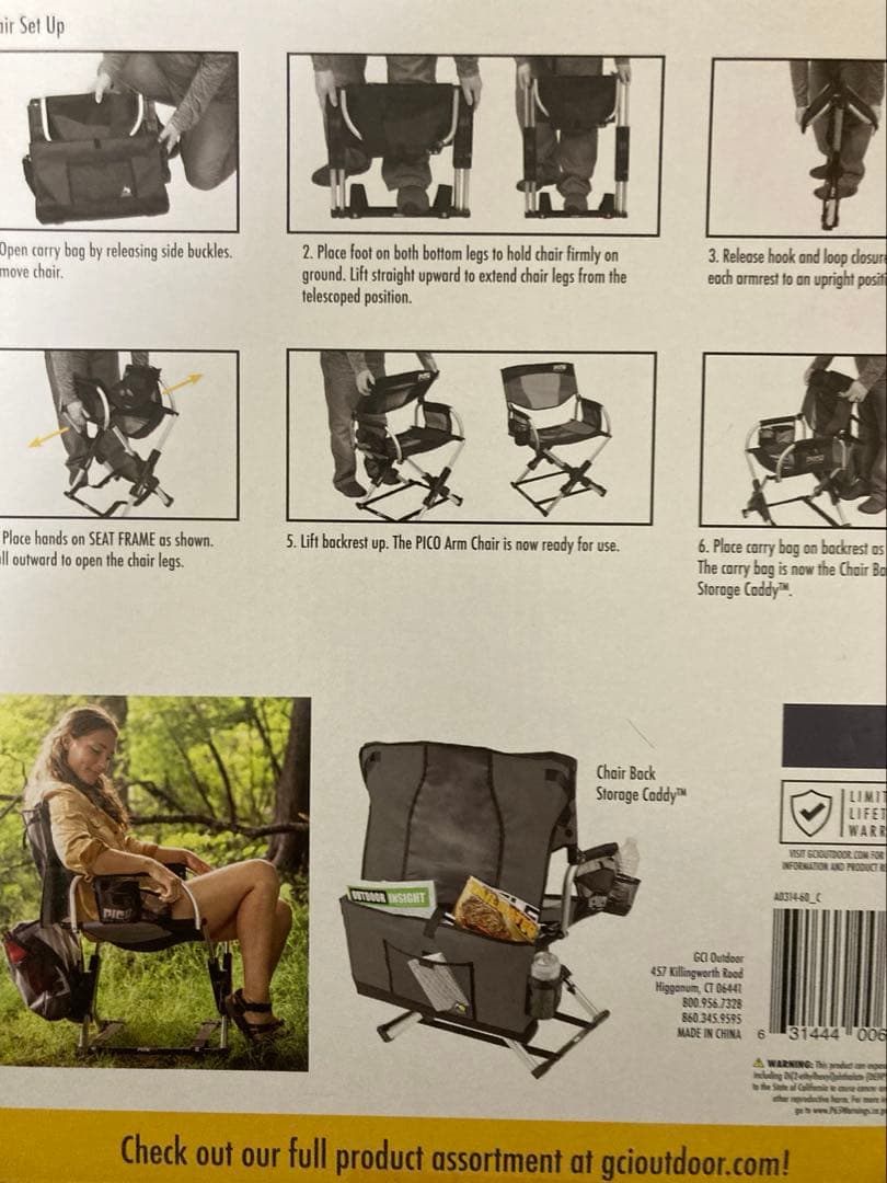 希少2脚セットGCI PICO ARM CHAIR　ピコアームチェア　キャンプ