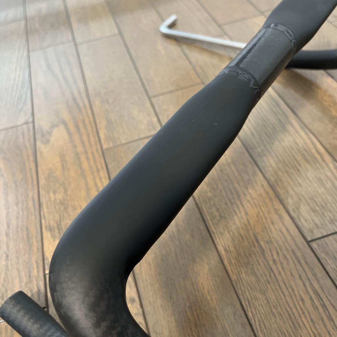 超軽量 実測130g ロードバイク ピスト カーボンハンドル 380mm