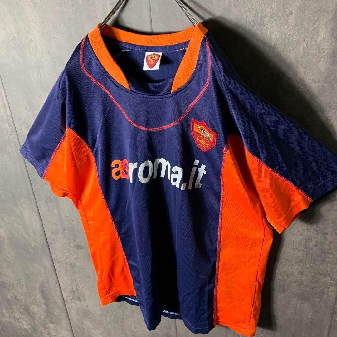 【★ASローマ】 古着 90s メンズ サッカー フットサル ゲームシャツ 希少