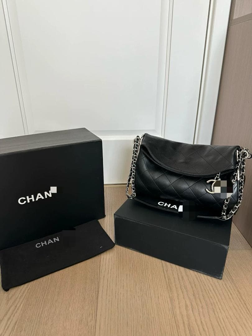 限定❤非売品 ダブルC ブラックレザー ショルダーバッグ　ノベルティ