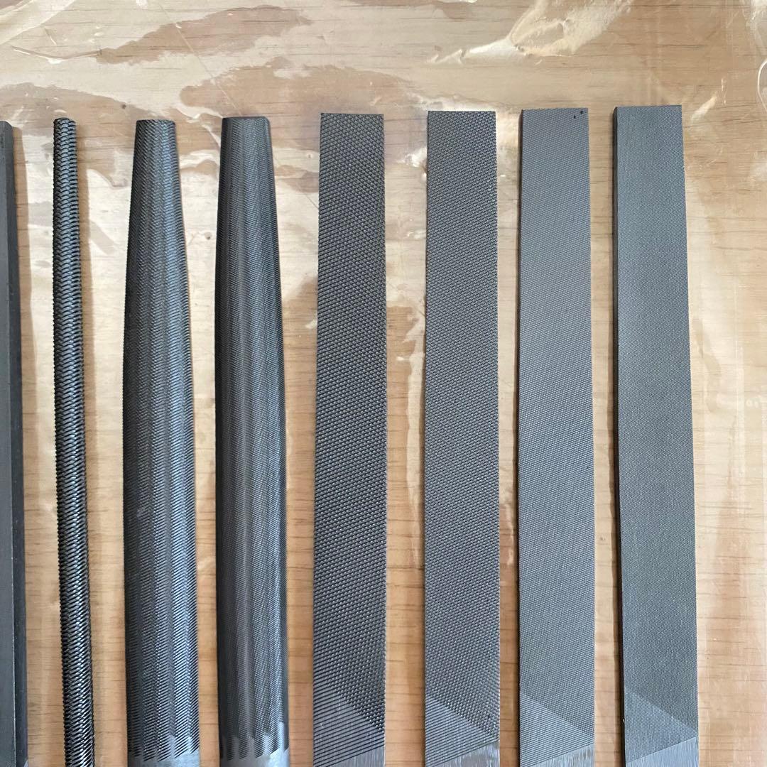 日本製 ヤスリ 150mm 平・半丸・丸・角・三角　計12本
