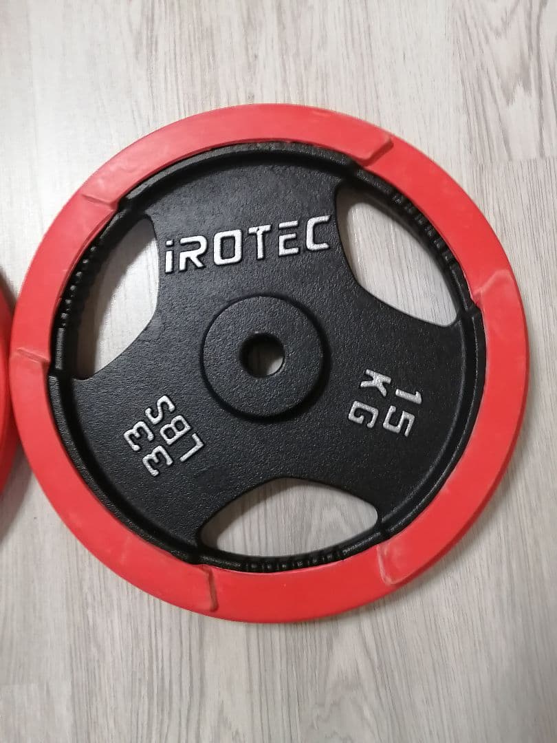 ② iROTEC バーベル　プレート 15kg x 1 枚