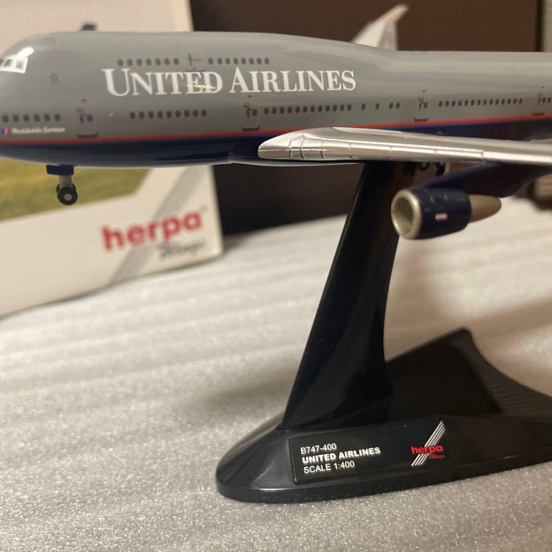 航空機・ヘリコプター UNITED  Boeing747-400  1/400