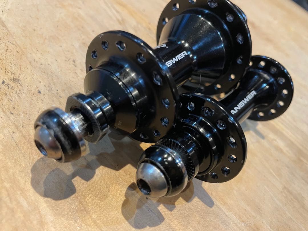 ANSWER ブラックハブ 前後セット BMX 28H キッズ