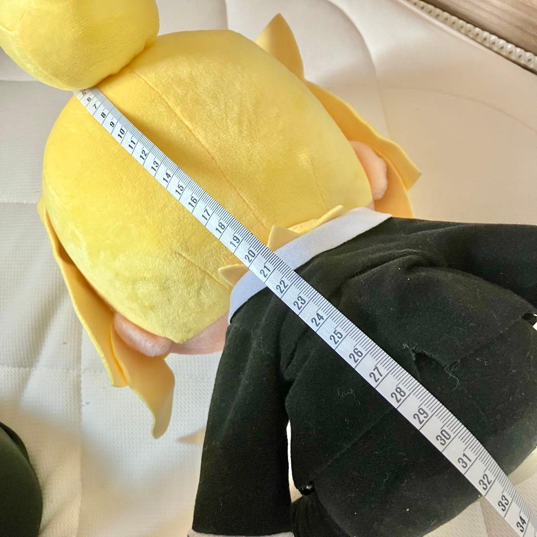 メガジャンボふわふわぬいぐるみ　鏡音リン　鏡音レン　制服　ver 2体セット