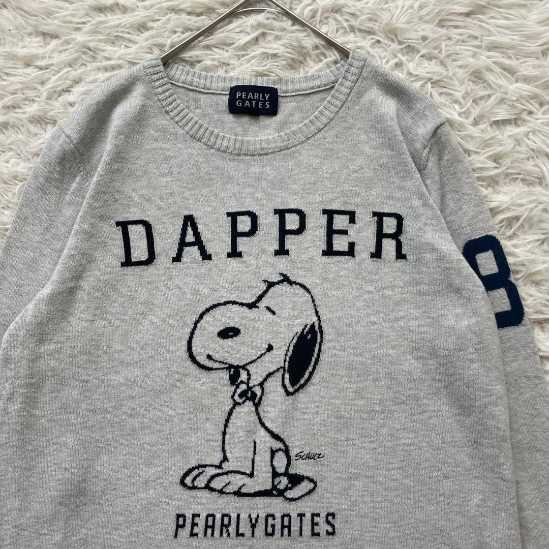 PEARLY GATES DAPPER スヌーピー　長袖　ニット　セーター