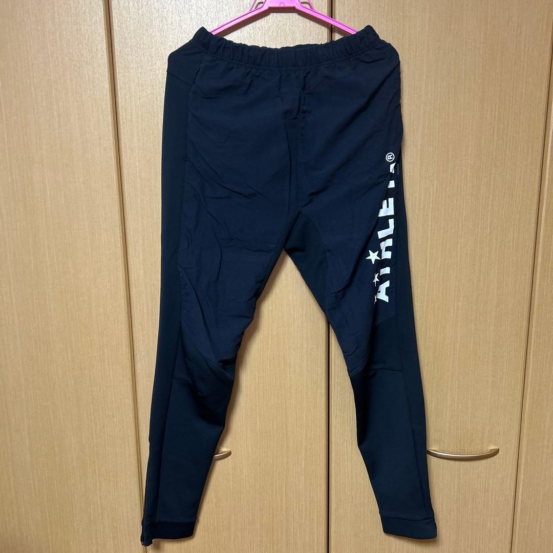ATHLETA フード付きジャージ上下セット ブラック