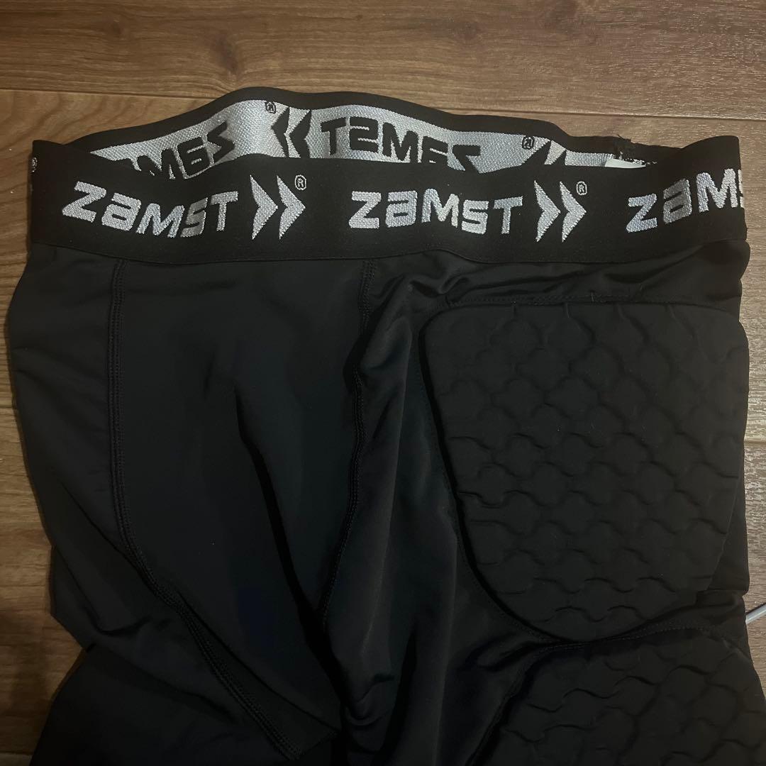 ZAMST スポーツパンツ パット付き 黒色