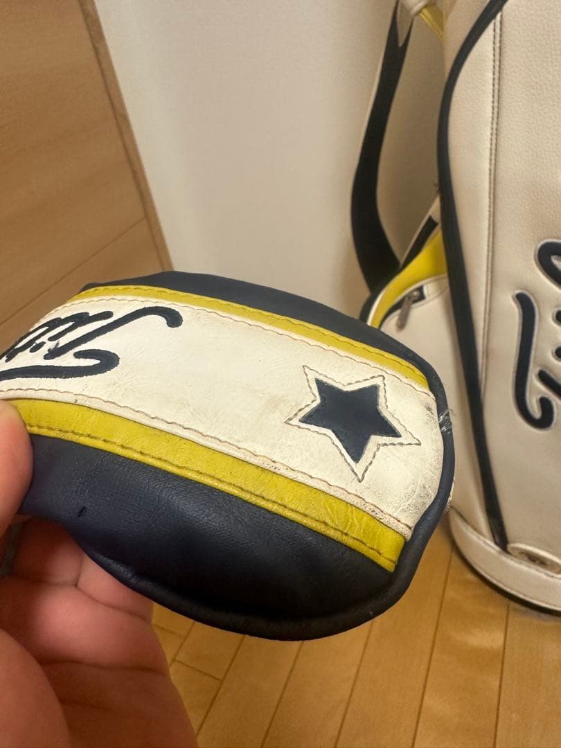 Titleist キャディバッグ ホワイト/ネイビー/イエロー