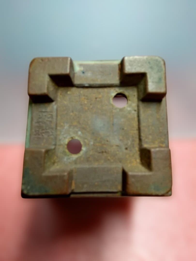 花模様 陶器鉢 四角形