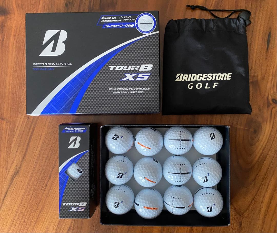 新品★オマケ付き★ブリヂストン TOUR B XS 全15球　マーク、ライン付き