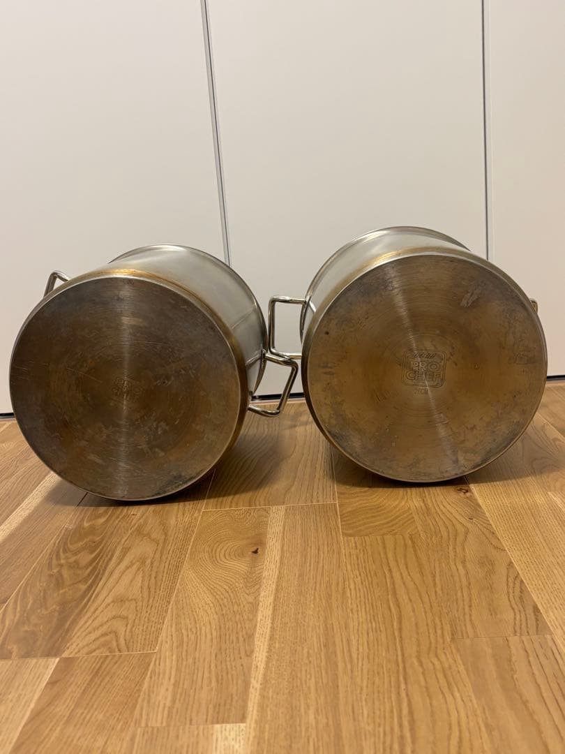 <2セット> PRO CHEF 26cm 寸胴　蓋あり