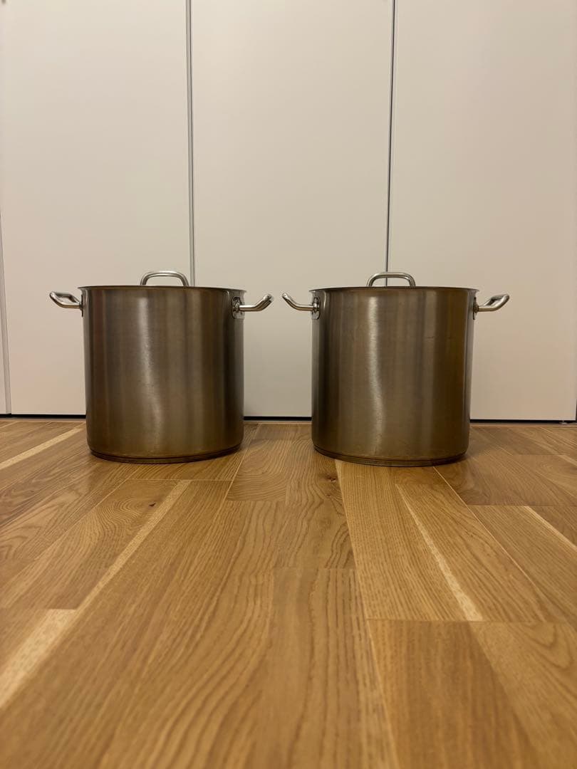 <2セット> PRO CHEF 26cm 寸胴　蓋あり