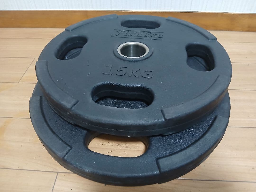②オリンピック バーベル プレート 15kg FitEliteフィットエリート