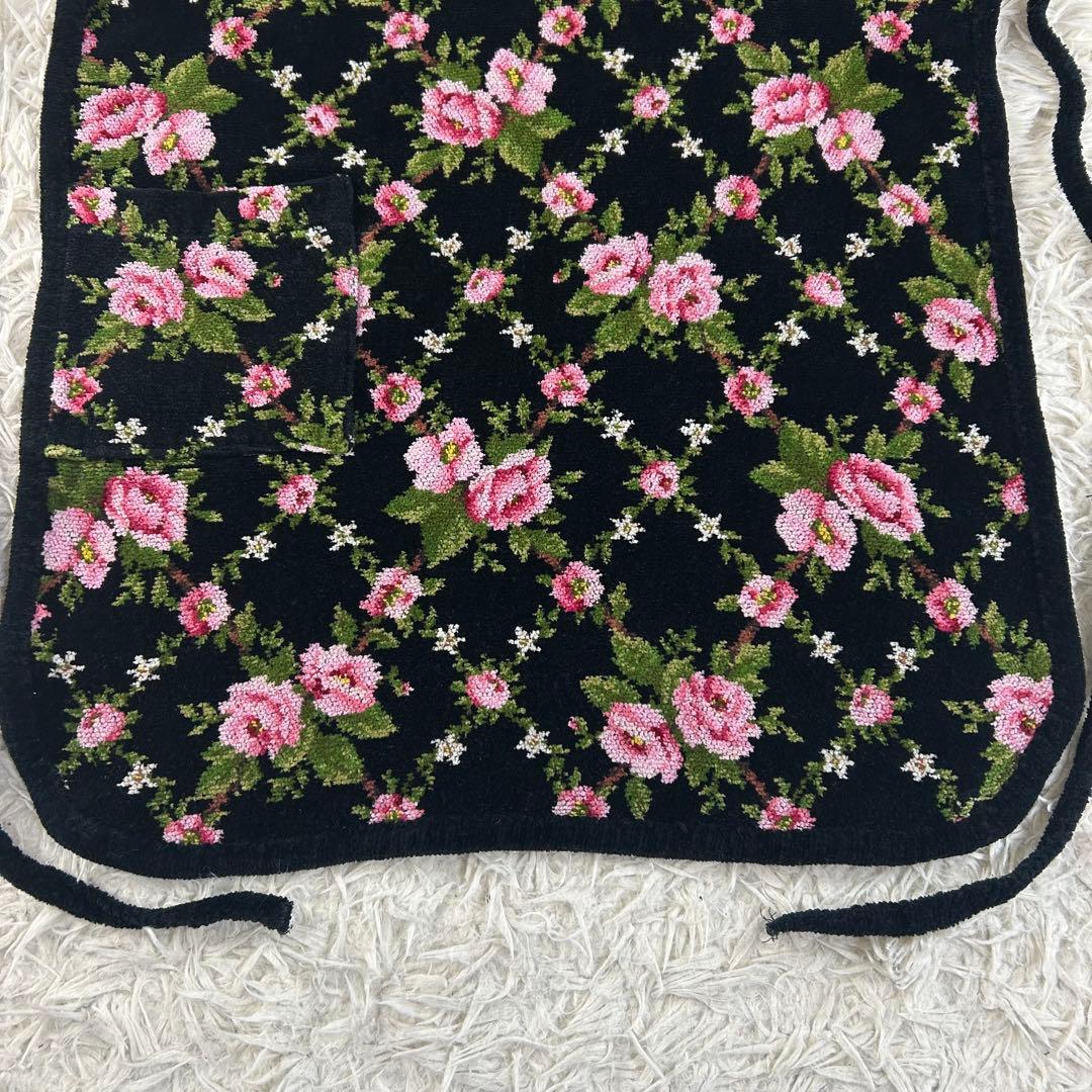 未使用級 フェイラー 花柄 エプロン