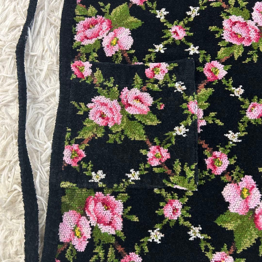 未使用級 フェイラー 花柄 エプロン