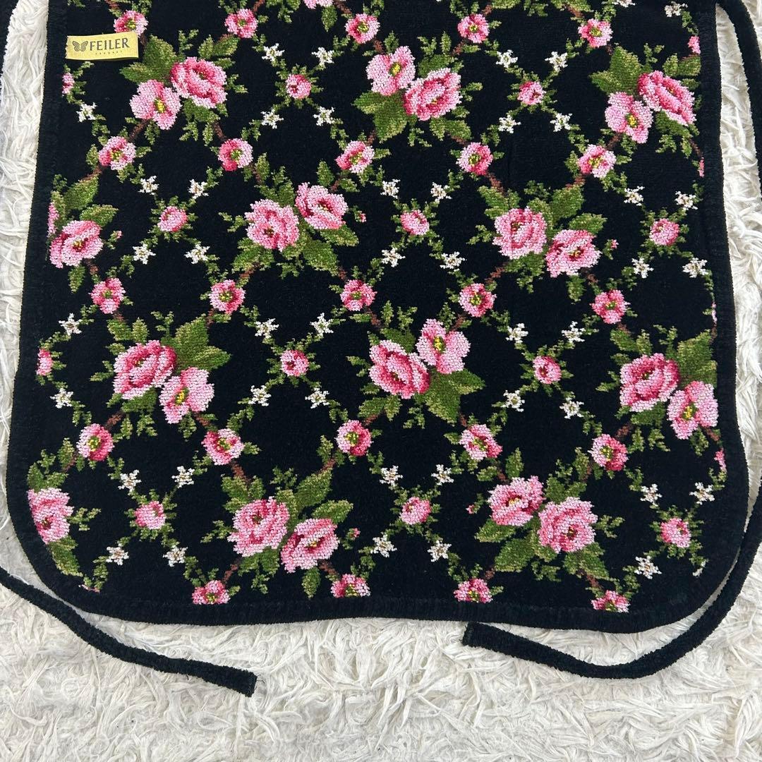 未使用級 フェイラー 花柄 エプロン