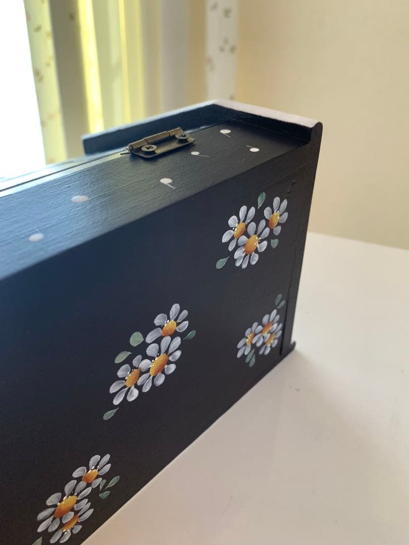 フラワーピアノの木製ボックス　　ケース/箱/小物入れ/インテリア雑貨