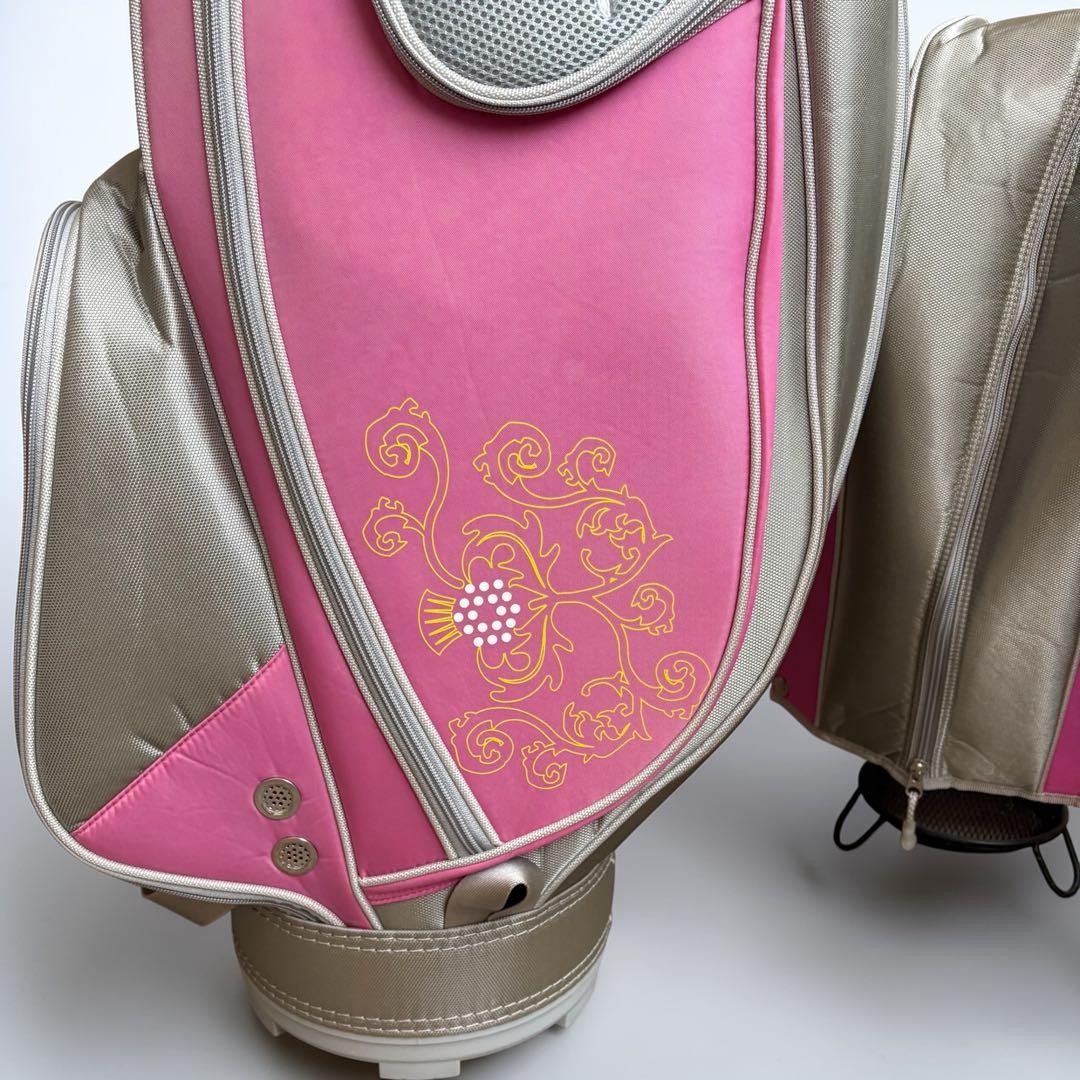 新品タグ付き廃盤品‼️レディースPUMA ピンク シルバー キャディバッグ8型